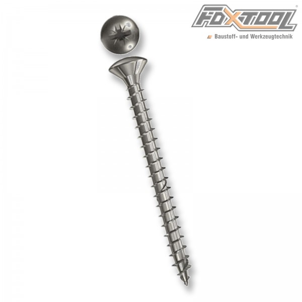 4048962045390 657331 Fischer Holzschraube_Spanplattenschraube Power_Fast_3_5x16_Linsensenkkopf_Edels